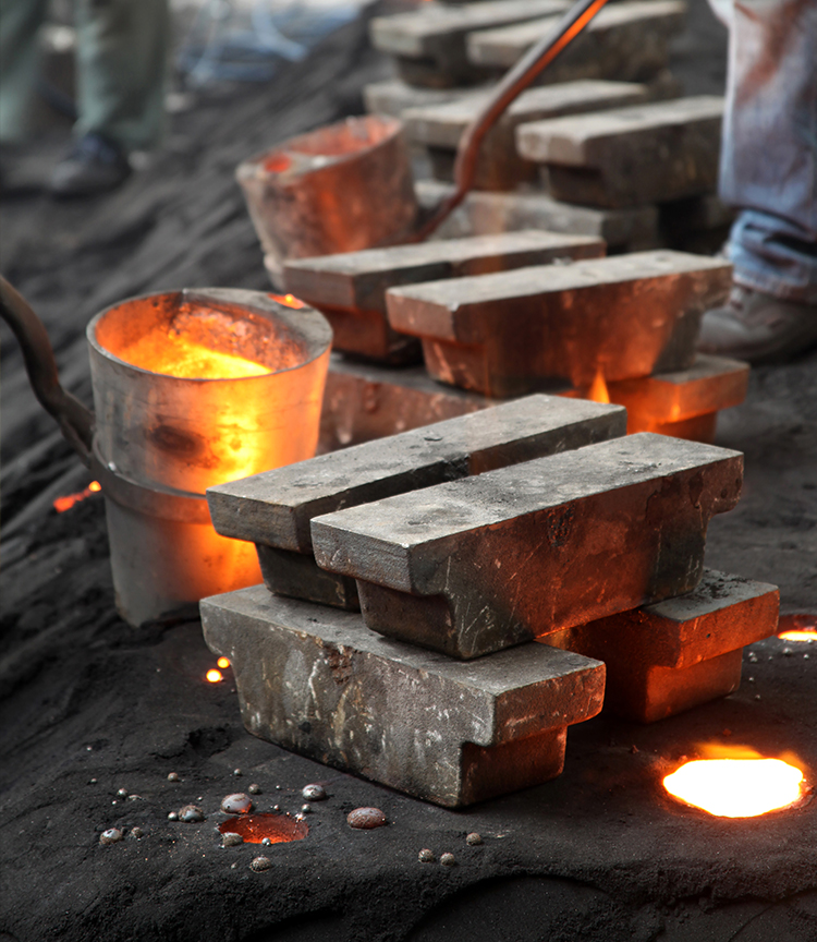 High chrome blow bars used in impact crushers