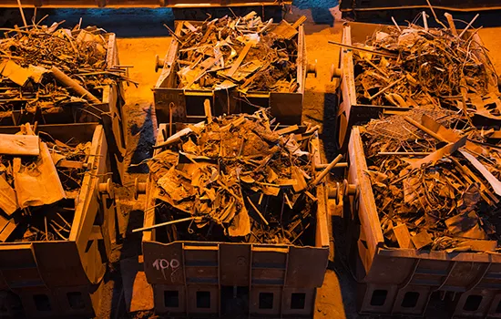 Manganese steel wear parts used in metal recycling and shredding